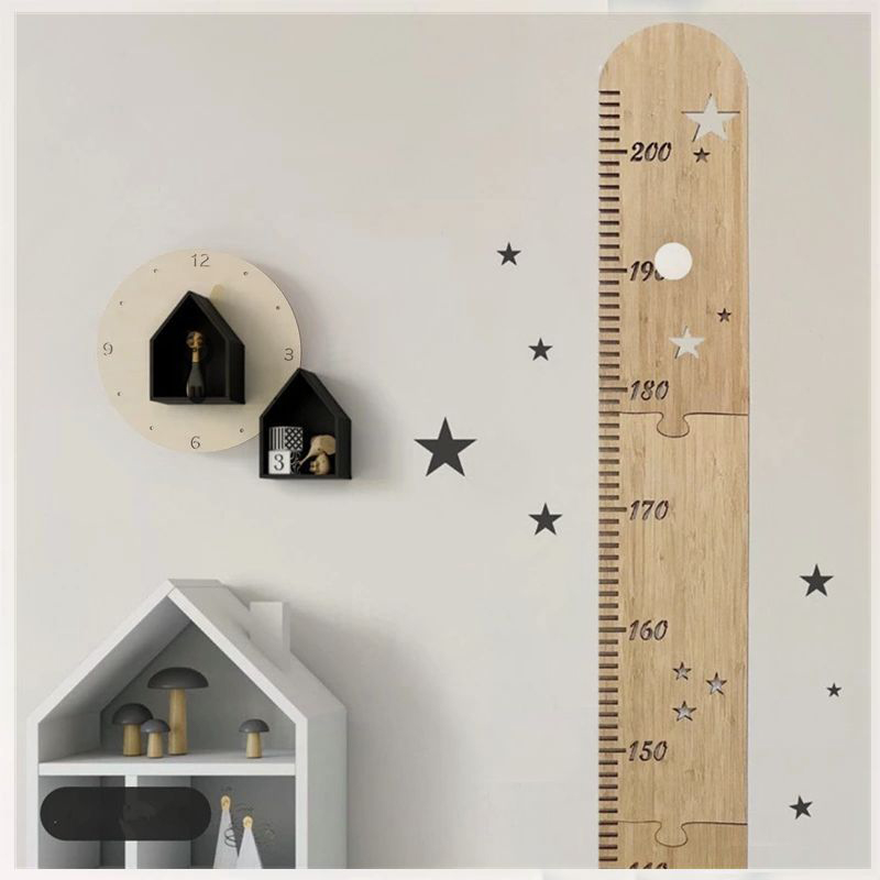 Kids Education Quotes - 5 Sheets Nordic Wooden Kids Height
