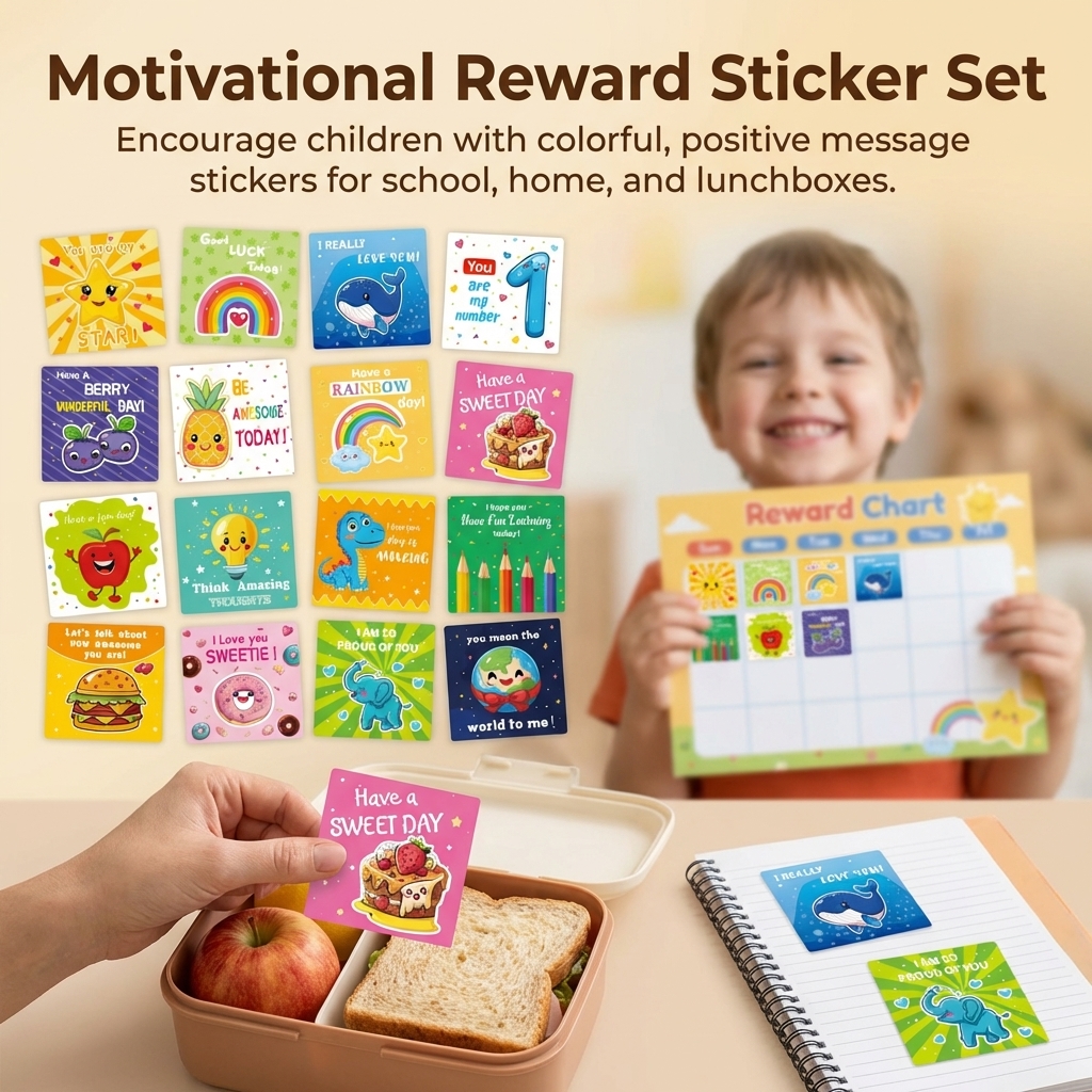 Kids Education Motivation - Fun Educational English Encouragement Cards With
