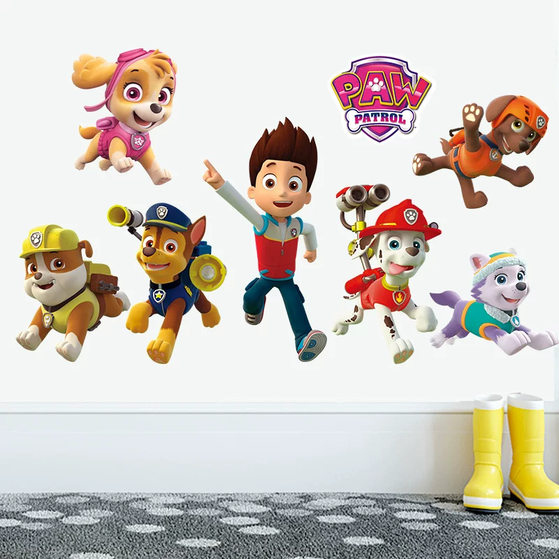 Kids Education Quotes - Cartoon Pawed Patrol Wall Stickers For