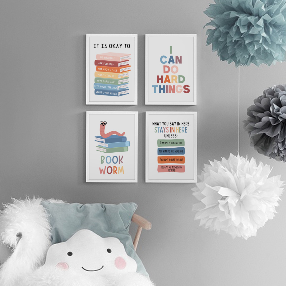 Kids Education Motivation - English Education Quotes Motivational Classroom Posters