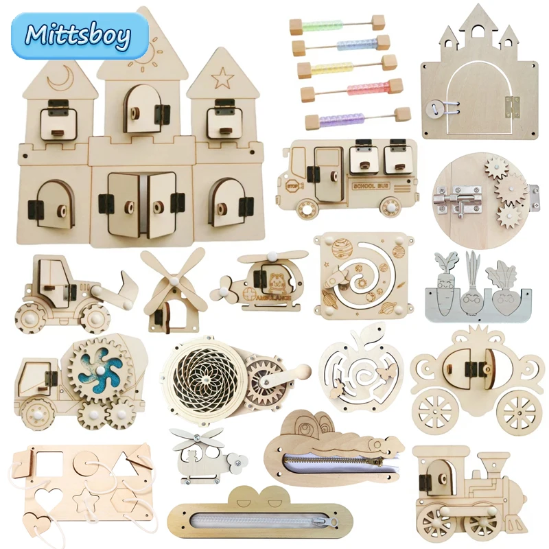 Kids Education Calculator - Montessori Busy Board DIY Wood Accessories