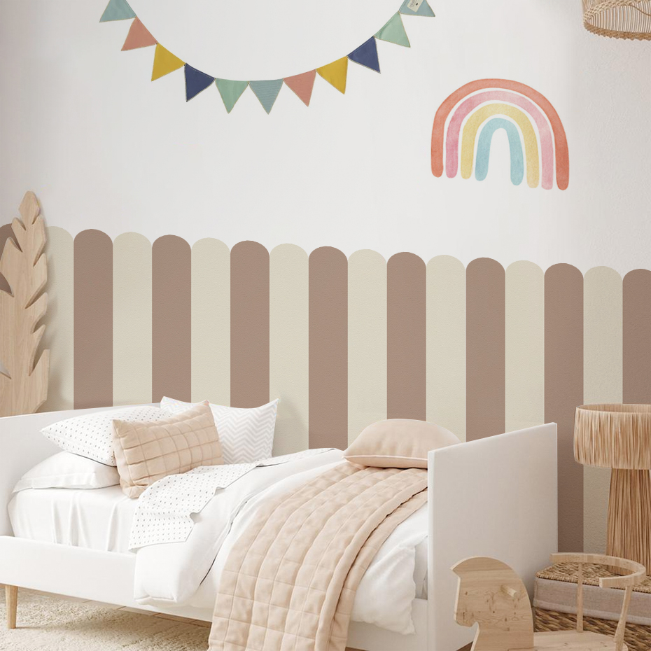 Kids Education Quotes - Multicolor Vertical Striped Arc Wallpaper Nursery
