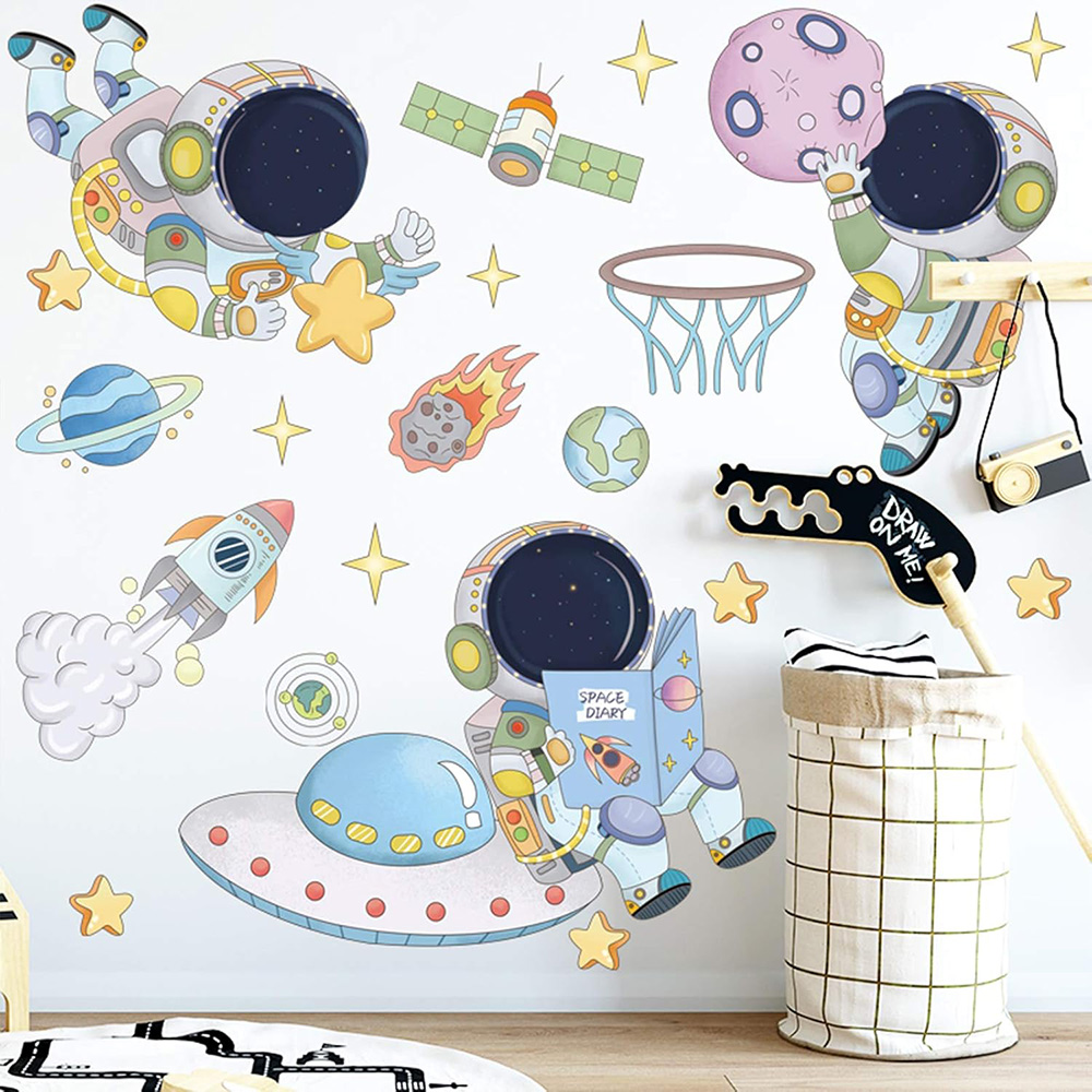 Kids Education Quotes - Astronaut Planet Space Wall Stickers Kids