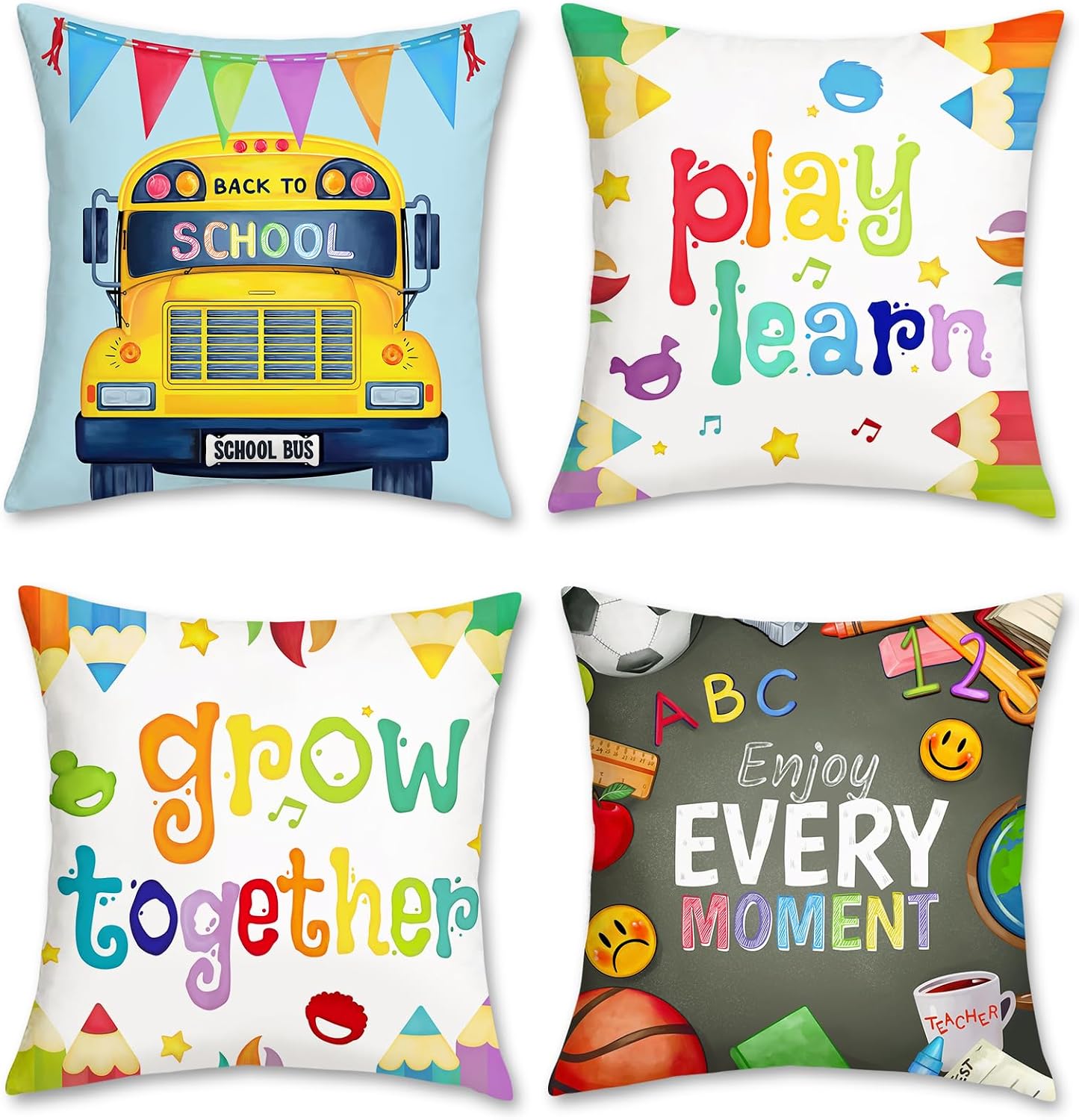 Kids Education Motivation - 4 Pack Back to School Nursery