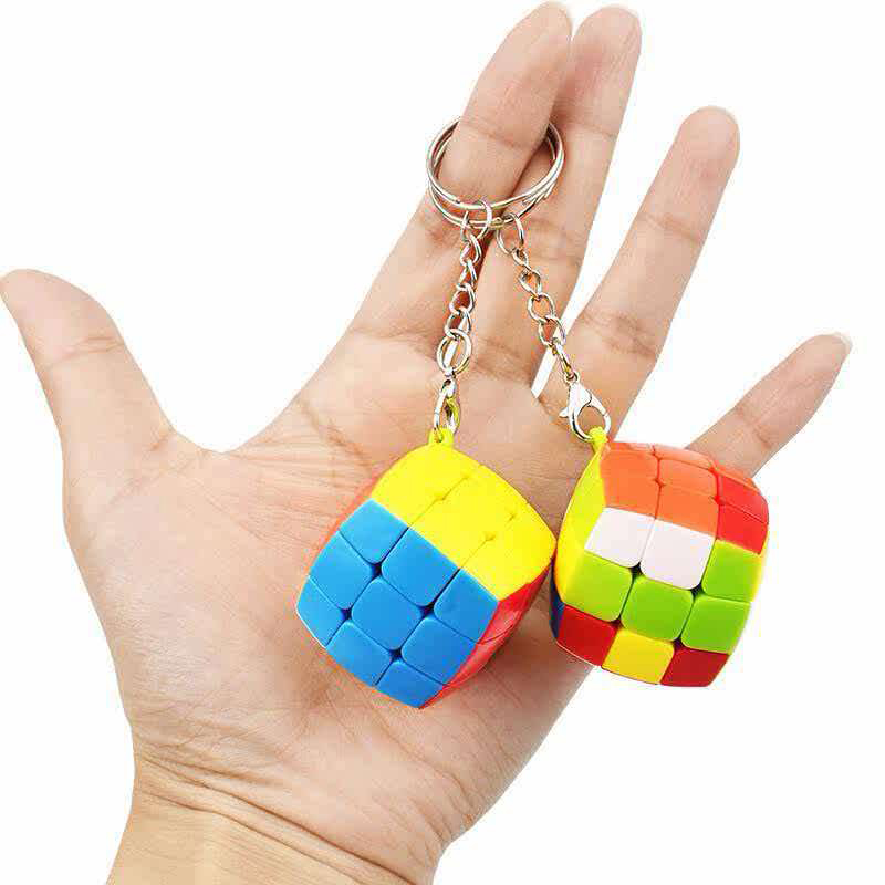 2PCS Mini 3x3 Speed Cube Keych - Kids Education Related recension och pris