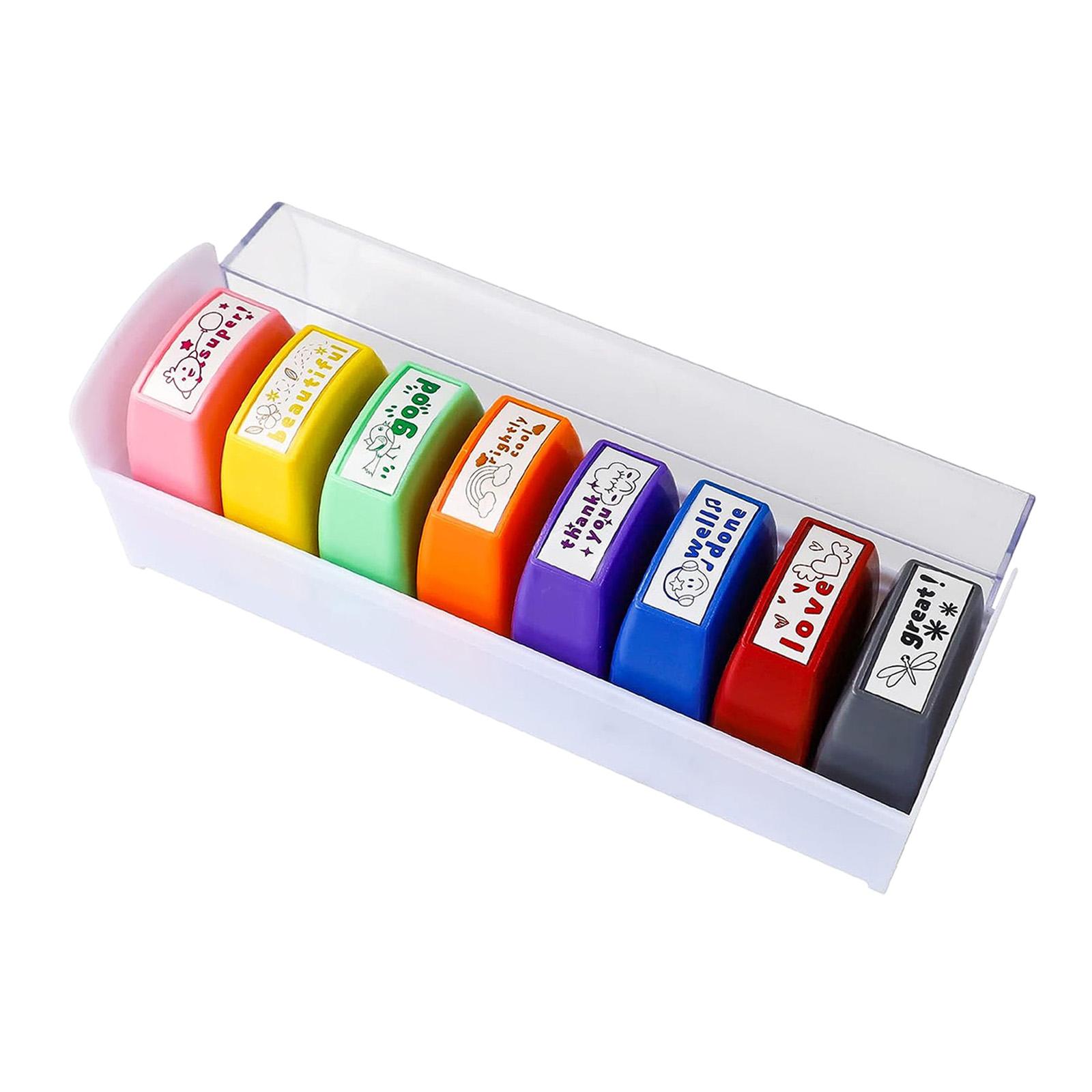 8x Teacher Stamps Set Encourag - Kids Education Motivation recension och pris