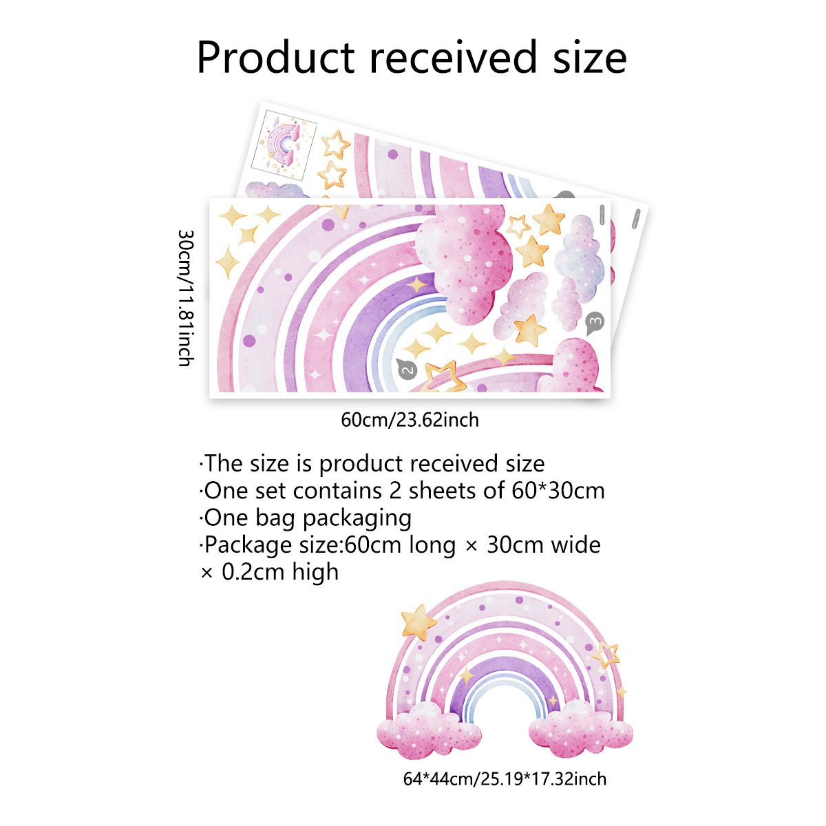 Colorful Rainbow Stars Cloud W - Kids Education Quotes recension och pris