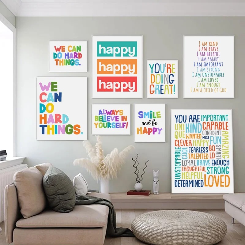 Positive Kid Classroom Wall Pi - Kids Education Motivation recension och pris
