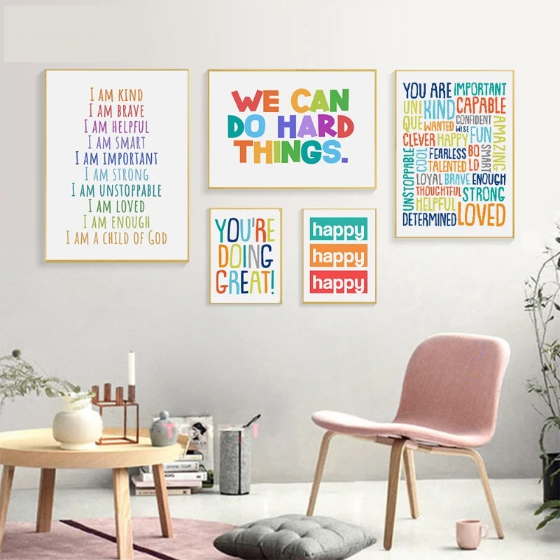 Positive Kid Classroom Wall Pi - Kids Education Motivation recension och pris