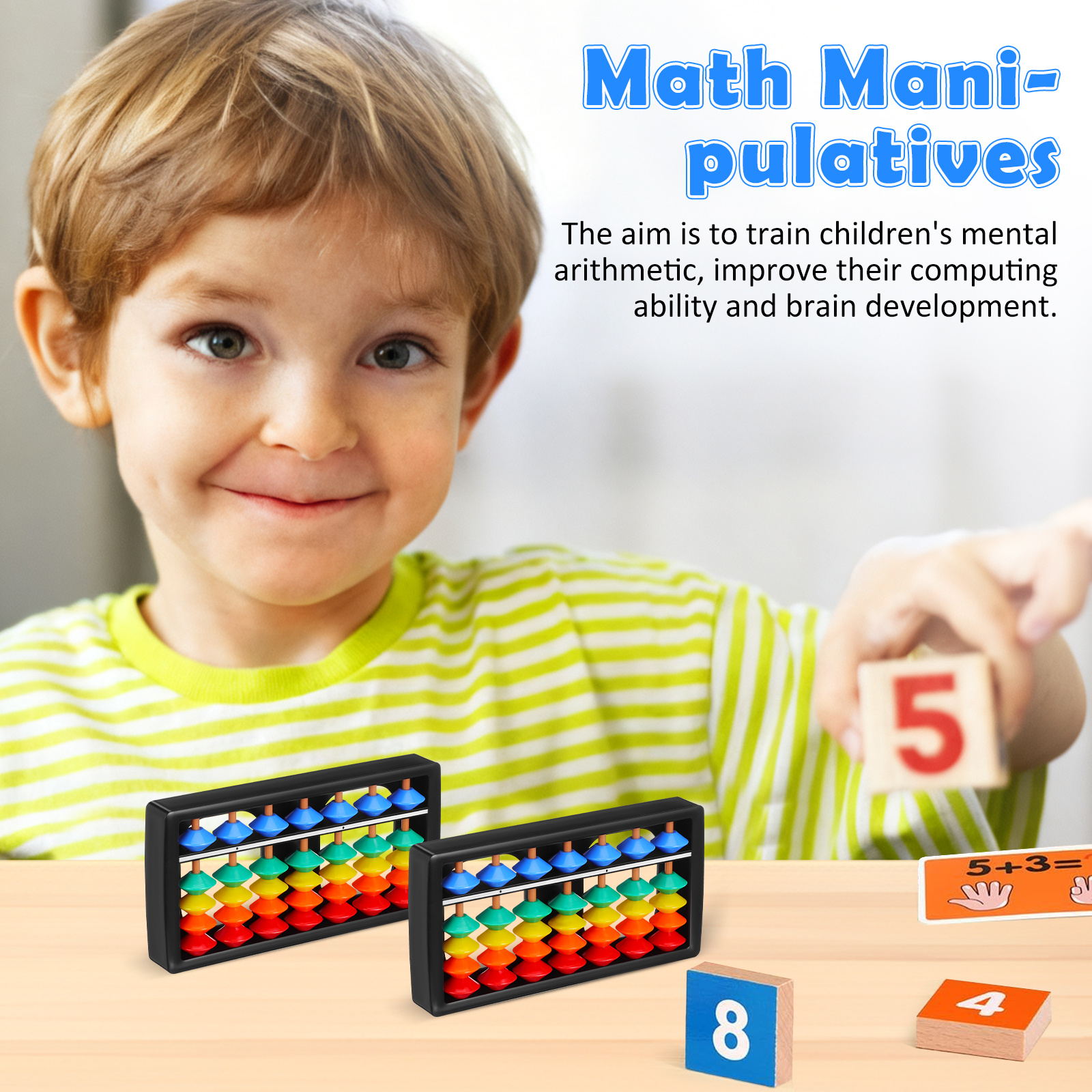Small 7 Column Plastic Abacus  - Kids Education Calculator recension och pris