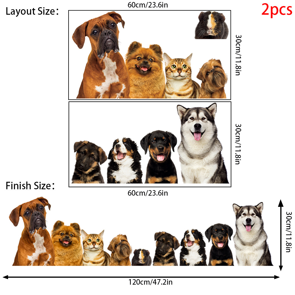 C30# 9 Cute Cats And Dogs Wall - Kids Education Quotes recension och pris