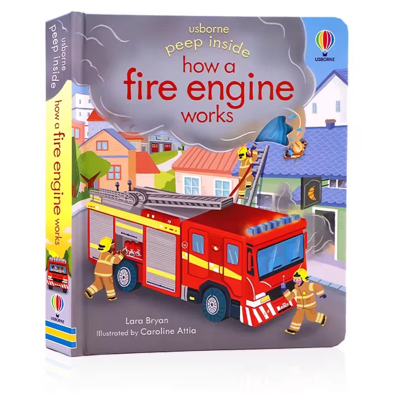 Usborne Peep Inside How A Fire - Kids Education Books recension och pris