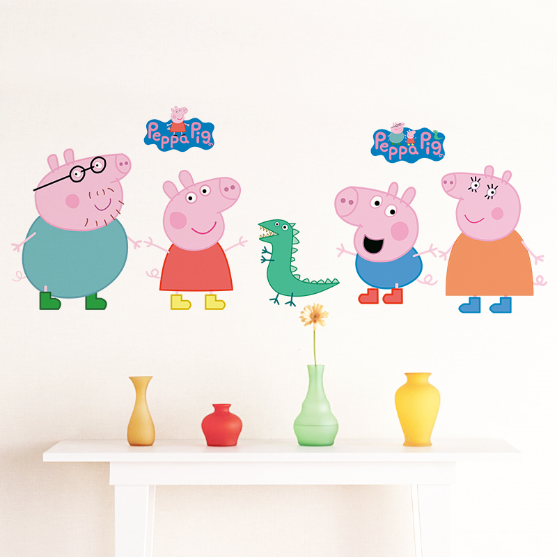 Cartoon Peppa Pig Wall Sticker - Kids Education Quotes recension och pris