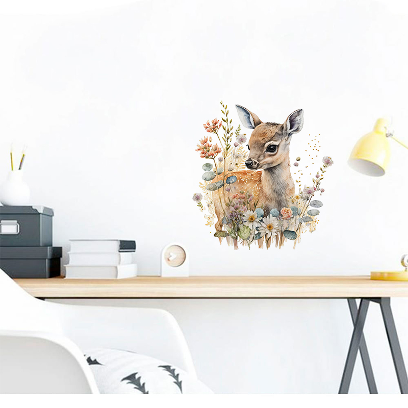 C400#Cute Deer Wall Sticker Ki - Kids Education Quotes recension och pris