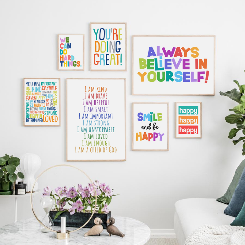 Positive Kid Classroom Wall Pi - Kids Education Motivation recension och pris