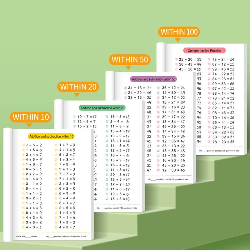 64 Pages Arithmetic Math Exerc - Kids Education Calculator recension och pris