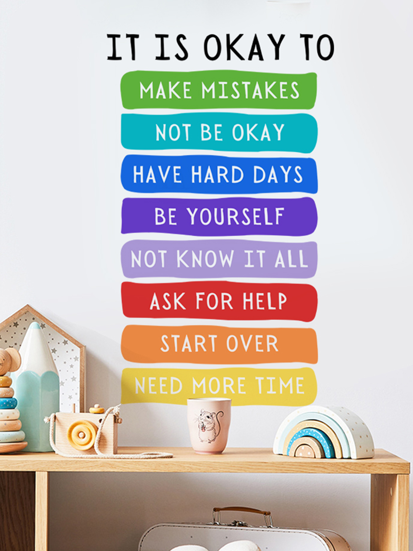 It's Okay to Not be Okay Poste - Kids Education Motivation recension och pris