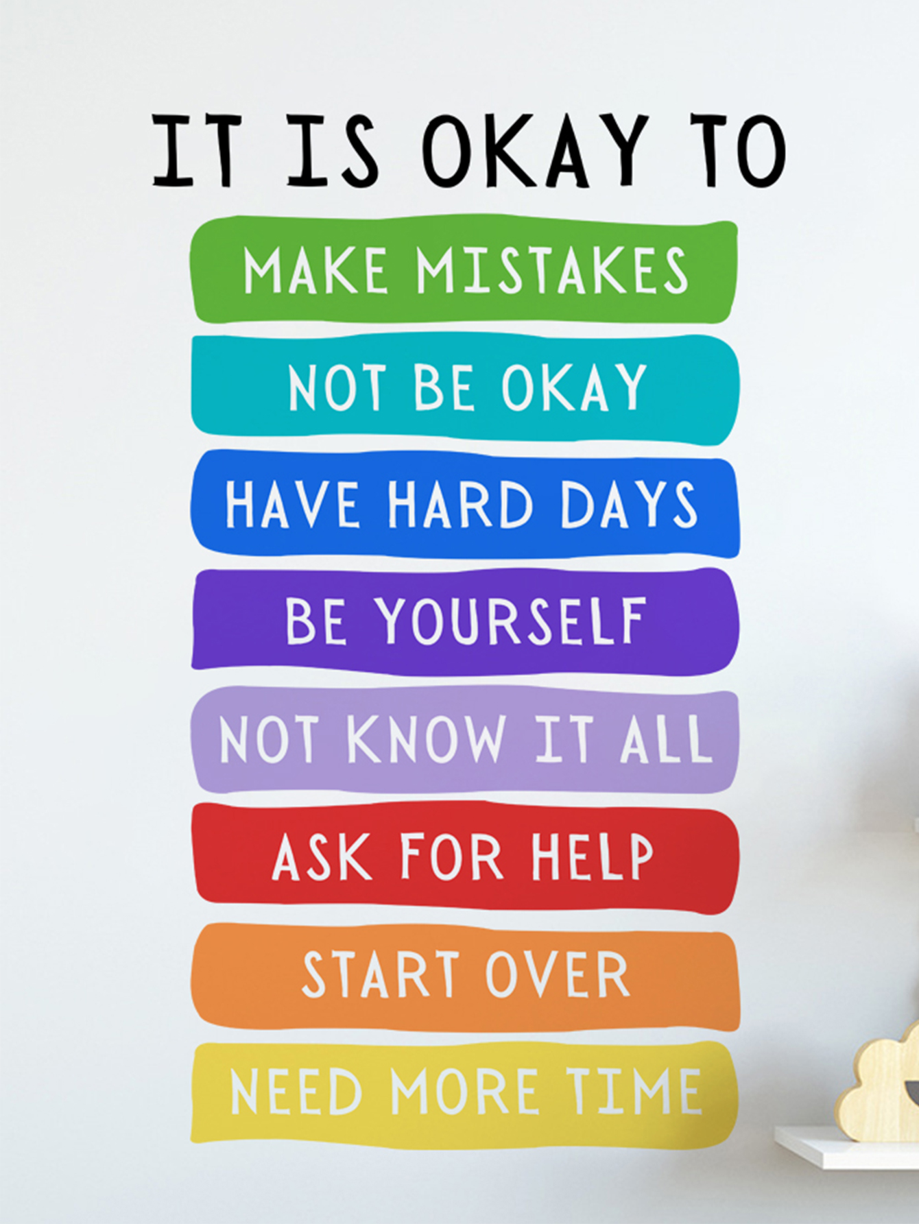 It's Okay to Not be Okay Poste - Kids Education Motivation recension och pris