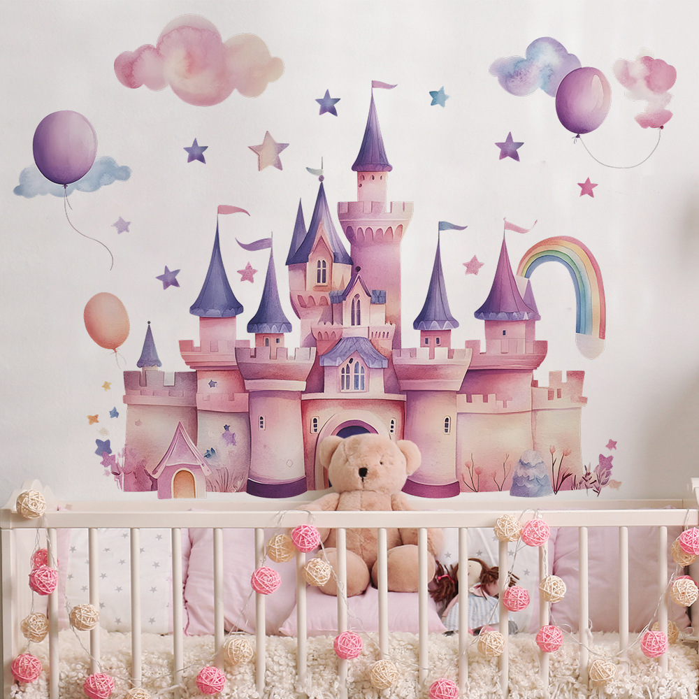 Pink Castle Wall Stickers Clou - Kids Education Quotes recension och pris