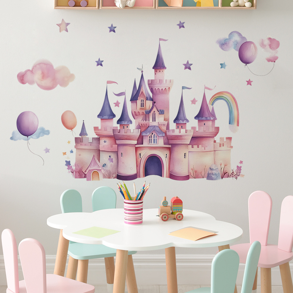 Pink Castle Wall Stickers Clou - Kids Education Quotes recension och pris