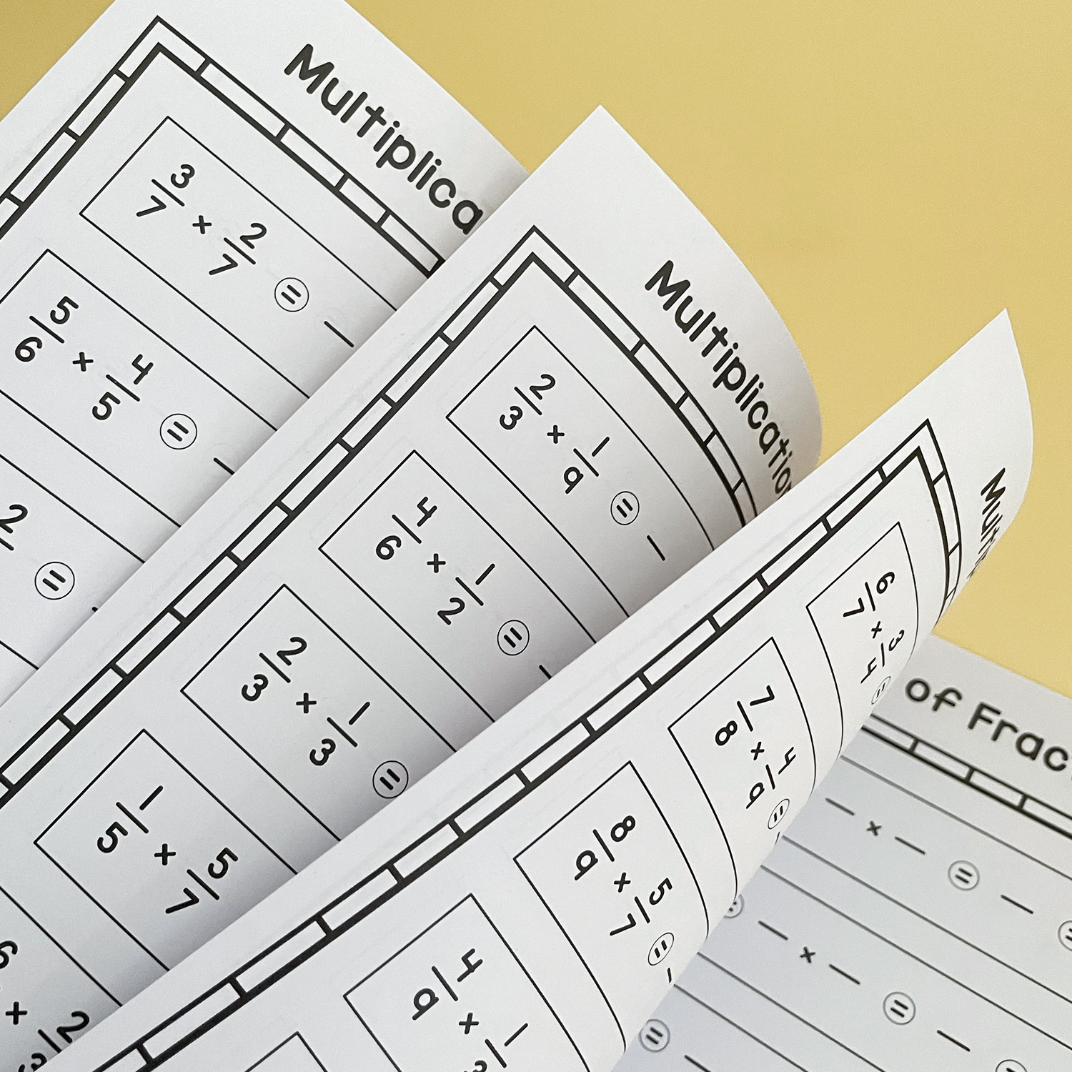 32 Pages A4 Fraction Multiplic - Kids Education Books recension och pris