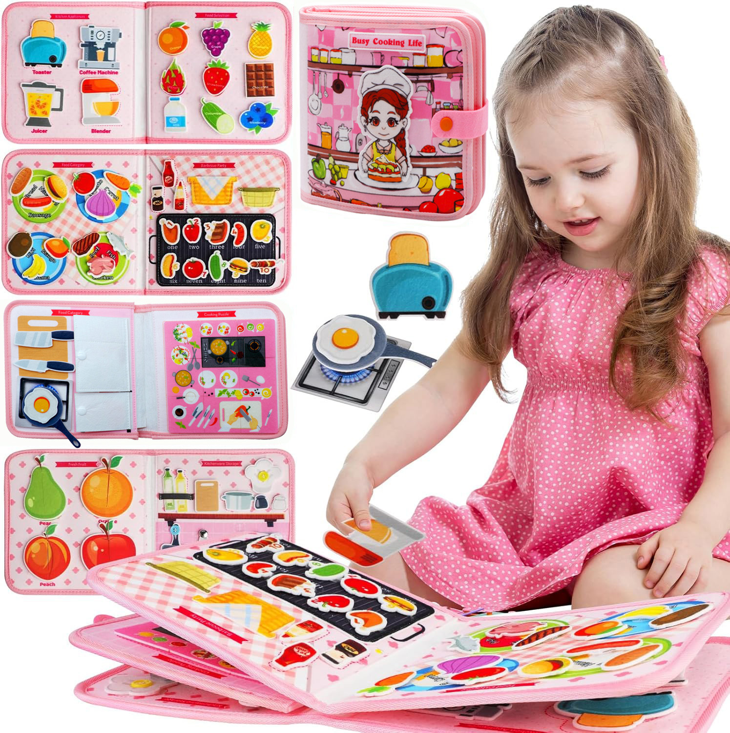 Toddler Busy Board Montessori  - Kids Education Books recension och pris