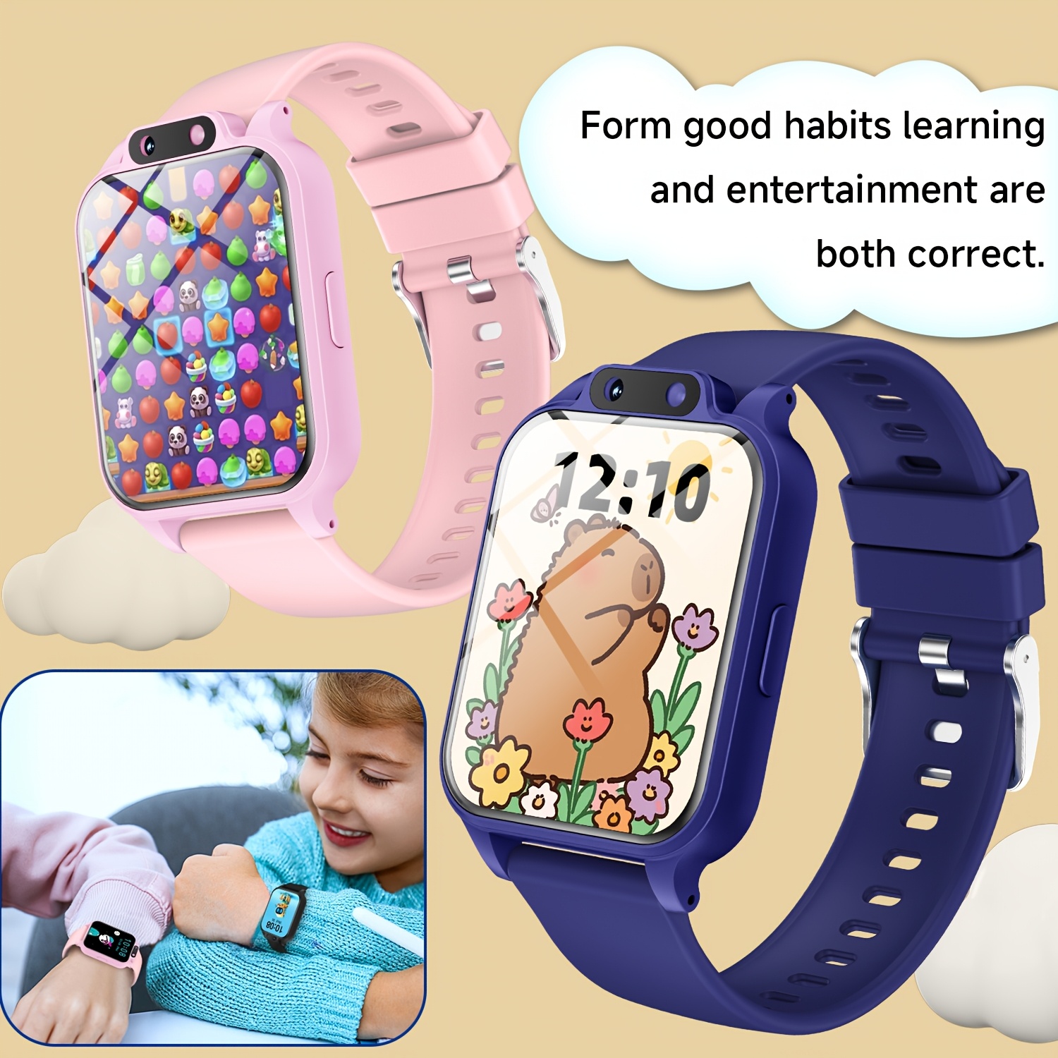 Youngsters's Smart Watch with  - Kids Education Calculator recension och pris