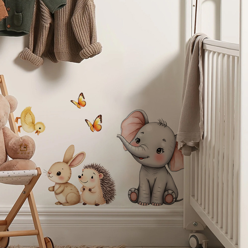 Cartoon Animal Wall Sticker -  - Kids Education Quotes recension och pris