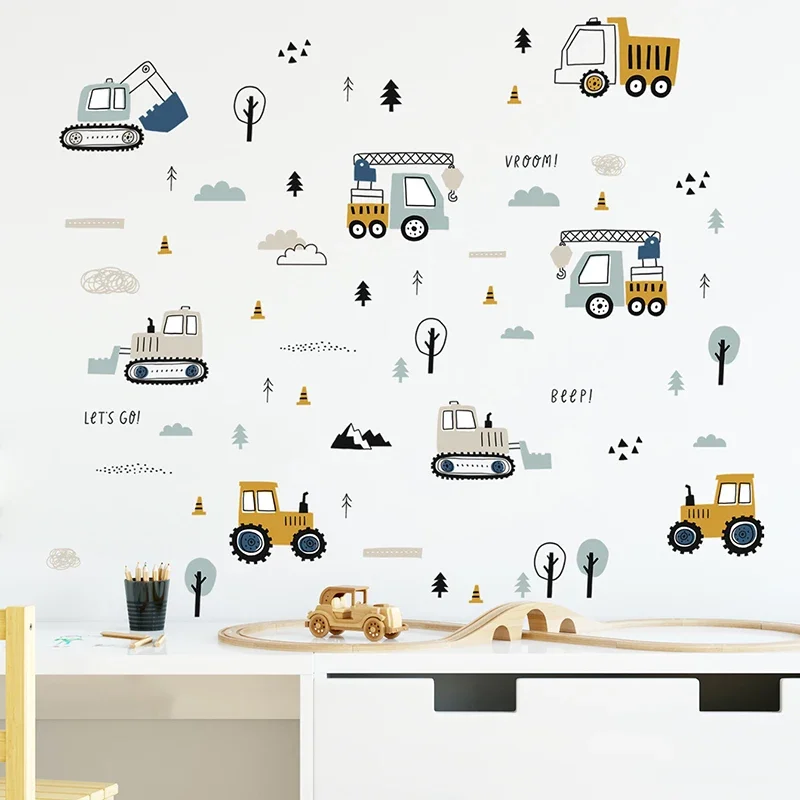 Hand Drawn Cute Cars Cargo Tru - Kids Education Quotes recension och pris