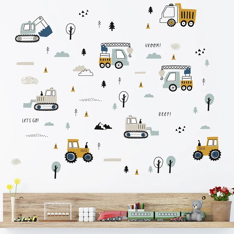 Hand Drawn Cute Cars Cargo Tru - Kids Education Quotes recension och pris