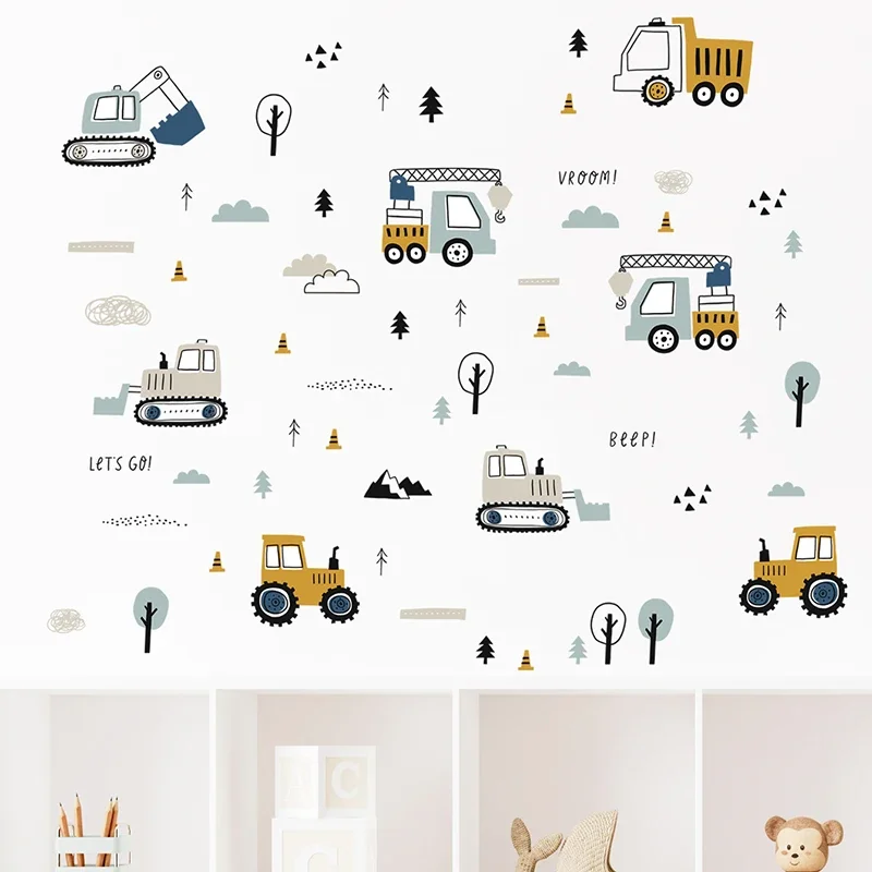Hand Drawn Cute Cars Cargo Tru - Kids Education Quotes recension och pris