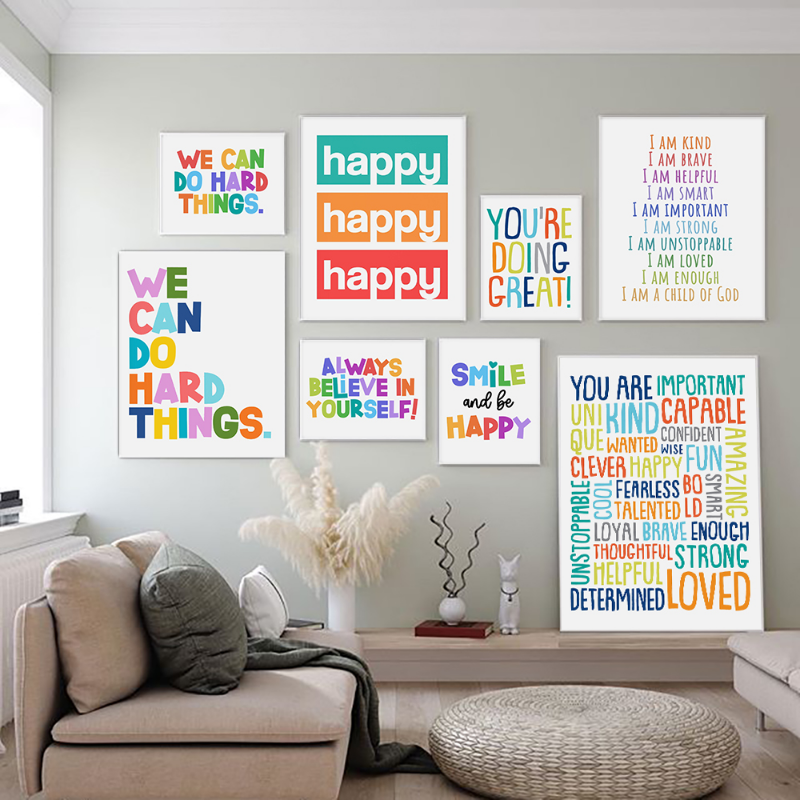 Positive Kid Classroom Wall Pi - Kids Education Motivation recension och pris