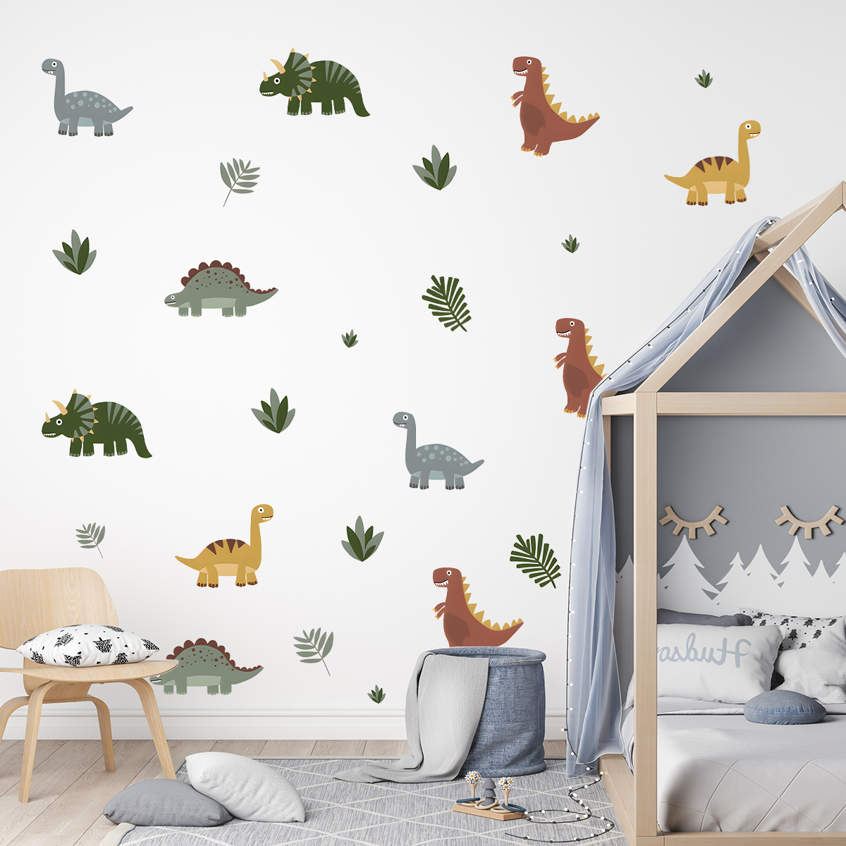 Cartoon Cute Dinosaur Leaf Ani - Kids Education Quotes recension och pris