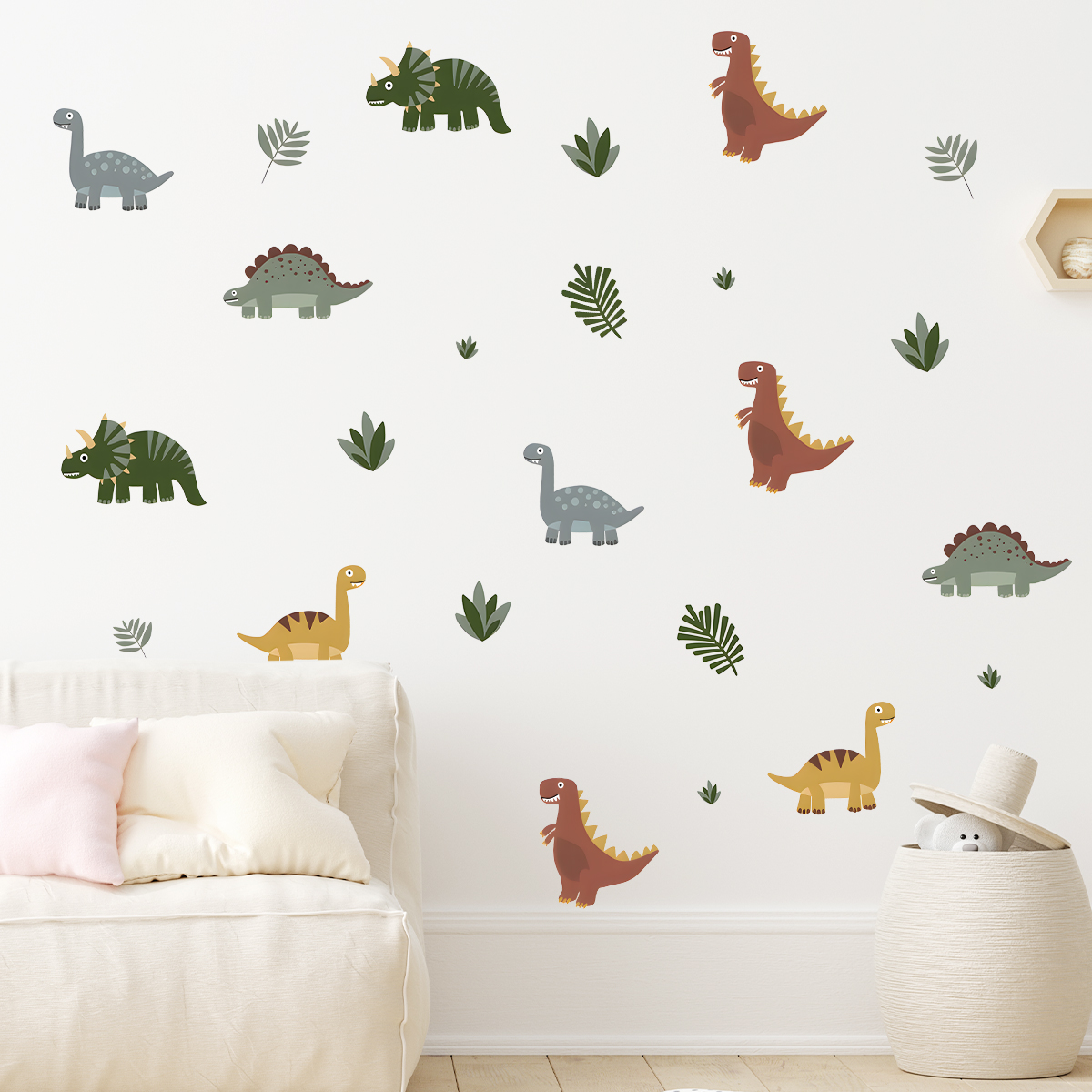 Cartoon Cute Dinosaur Leaf Ani - Kids Education Quotes recension och pris