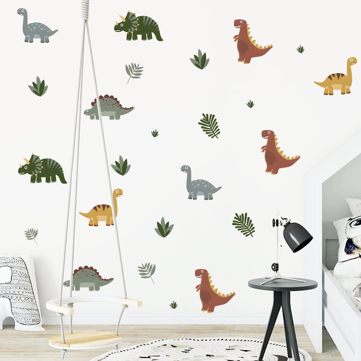 Cartoon Cute Dinosaur Leaf Ani - Kids Education Quotes recension och pris