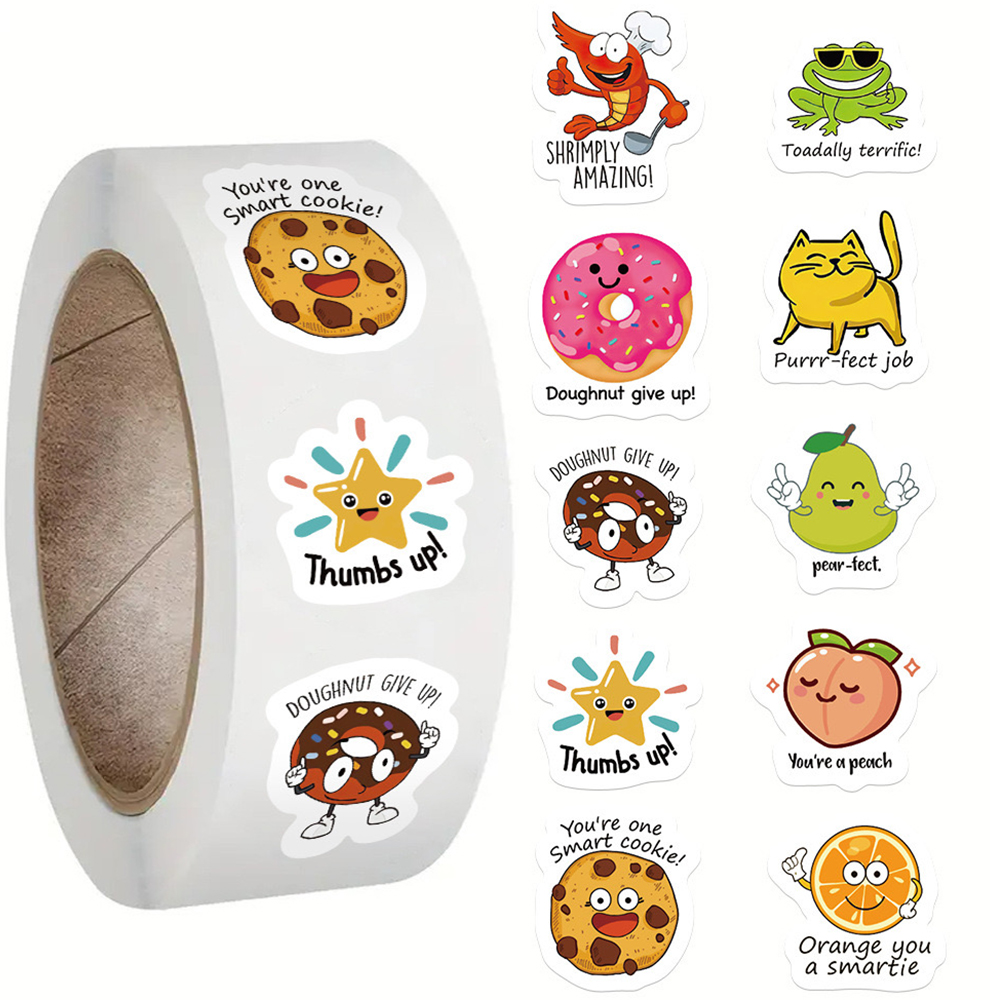 100-500pcs Cute Decal Student  - Kids Education Motivation recension och pris