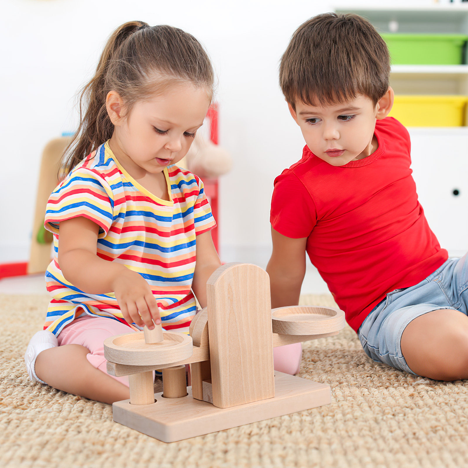 1Set Wooden Balance Scale Crea - Kids Education Calculator recension och pris