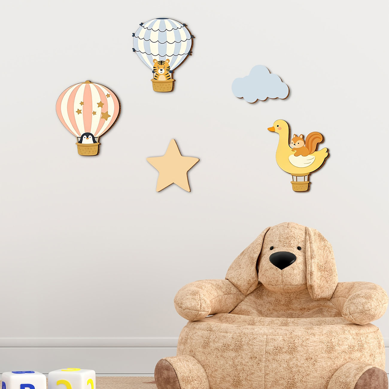 5Pcs Animal Hot Air Balloon Wo - Kids Education Quotes recension och pris
