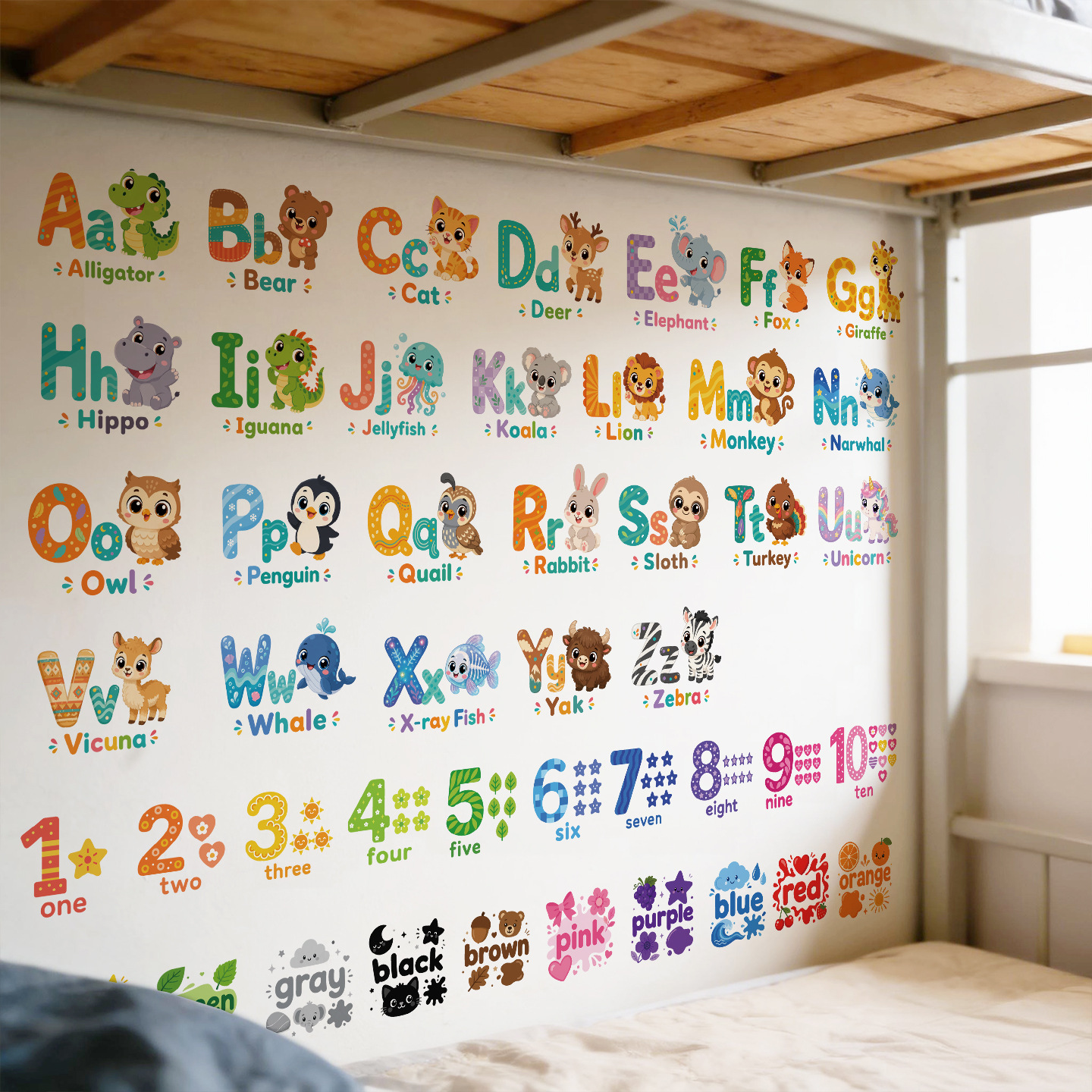 Animals  Alphabet Words Wall S - Kids Education Quotes recension och pris
