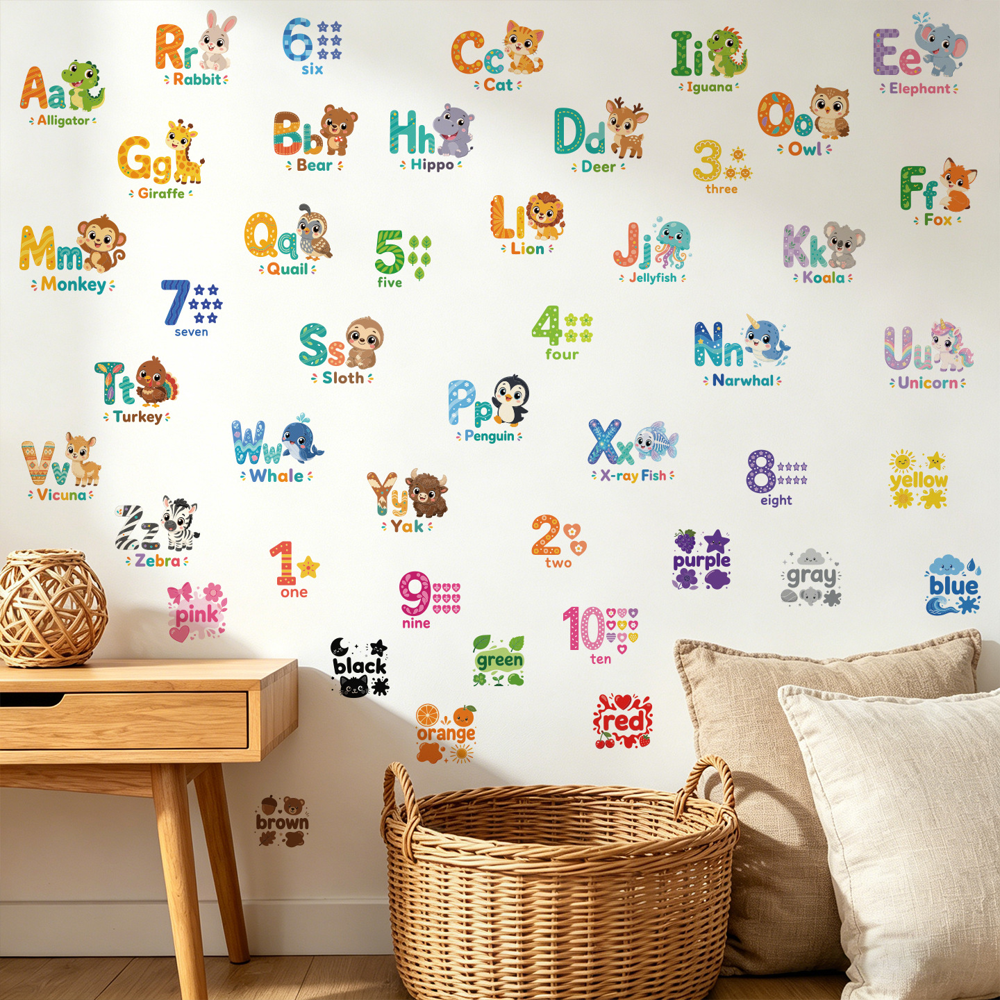 Animals  Alphabet Words Wall S - Kids Education Quotes recension och pris
